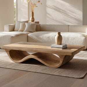 Contemporary Coffee Table Curved Leg Design For Living Room