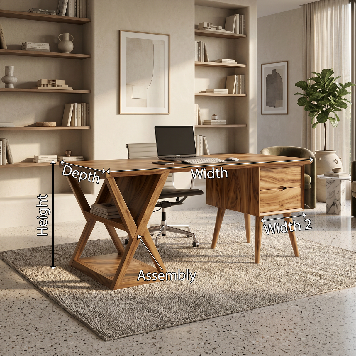 Minimalist Executive Desk Creative Office