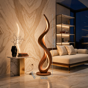Modern Flowing Flame Floor Lamp For Lounge Area