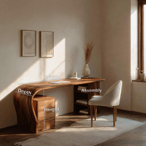 Contemporary Writing Desk With Open Shelf For Home Office