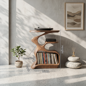 Mid Century Wooden Media Stand Stylish Living Room