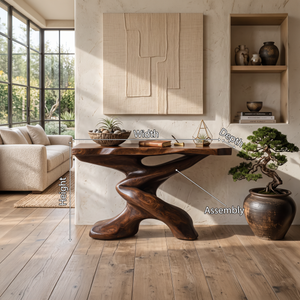 Rustic Farmhouse Console Table Entryway Design