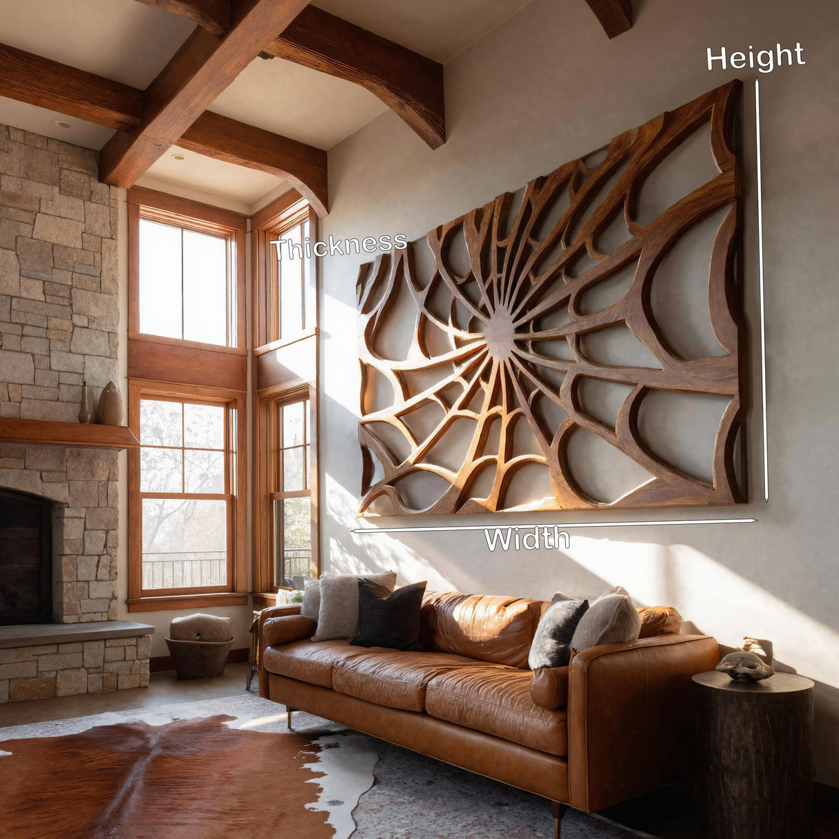 Luxury Radial Wood Wall Art For Living Room