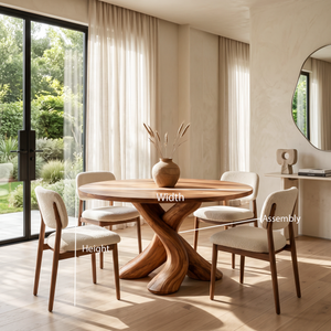 Modern Round Dining Table With Unique Base For Open Dining Space