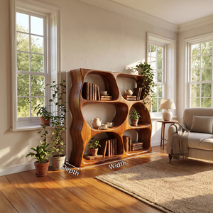 Modern Decorative Bookcase Storage Organizer For Living Room Space