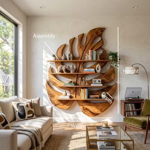 Contemporary Wooden Leaf Shape Shelf For Modern Home