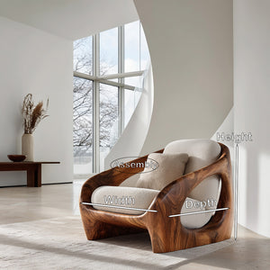Minimalist Wooden Armchair For Contemporary Home