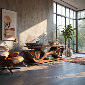Scandinavian Record Display Stand For Music Corner Interior