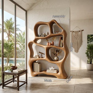 Organic Flow Bookcase For Cozy Reading Corner