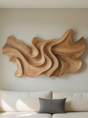 Modern Sculptural Wall Art With Abstract Design For Bedroom