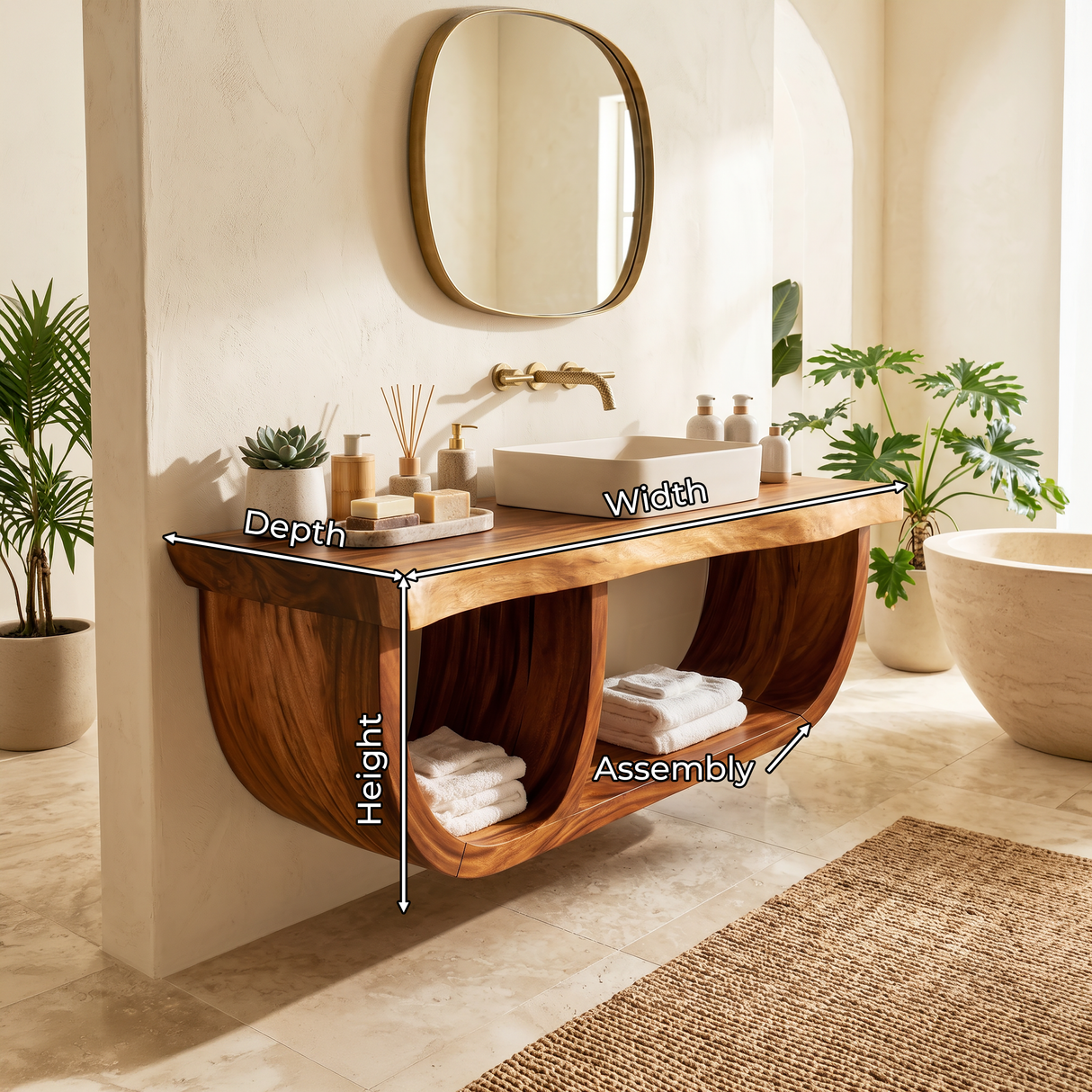 Luxury Wood Vanity Unit For Master Suite