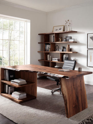 Modern Desk With Built-in Storage For Home Office