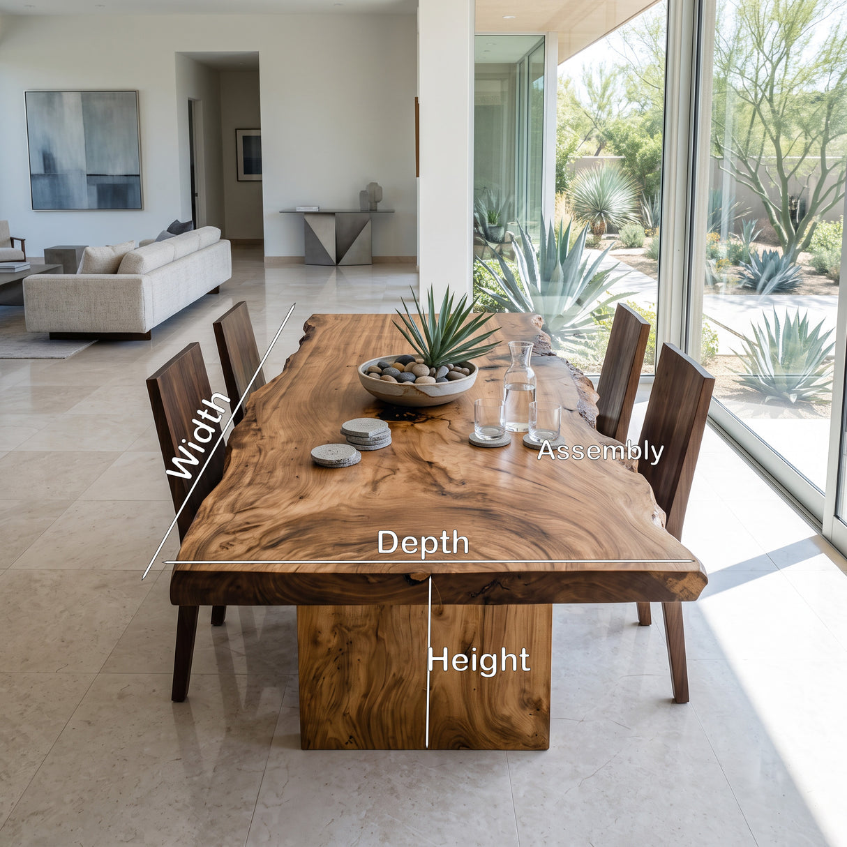 Organic Handcrafted Dining Table For Home Or Kitchen Room