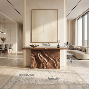 Contemporary Organic Edge Console Table For Foyer Interior Area
