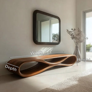 Modern Organic Wood Bench For Elegant Home Entryway