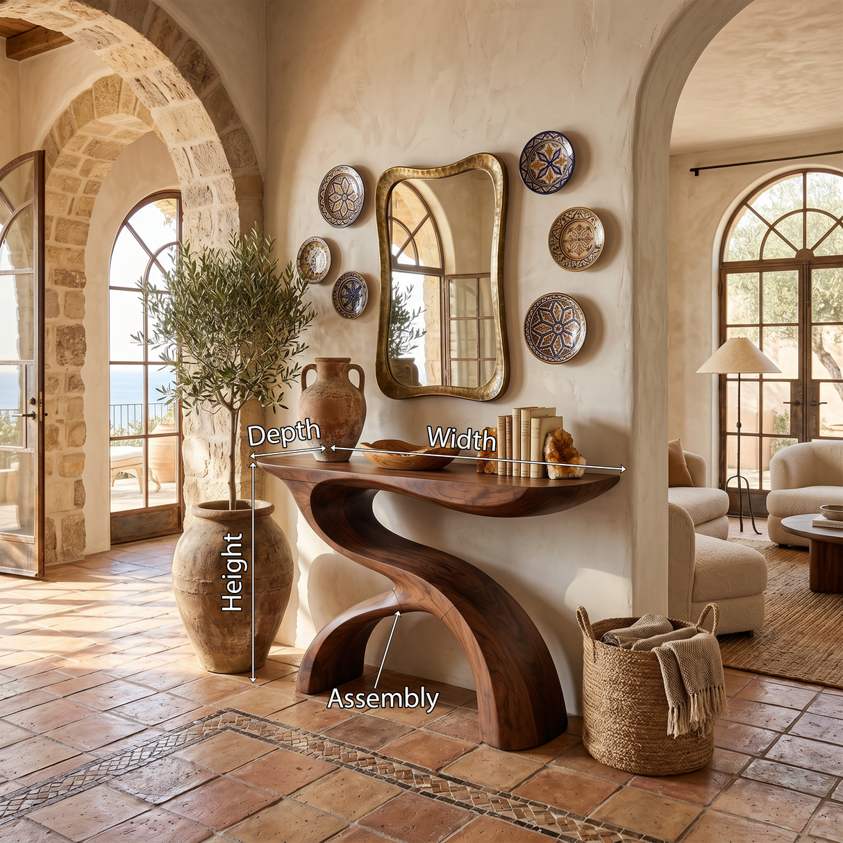 Modern Organic Display Table For Contemporary Living Space
