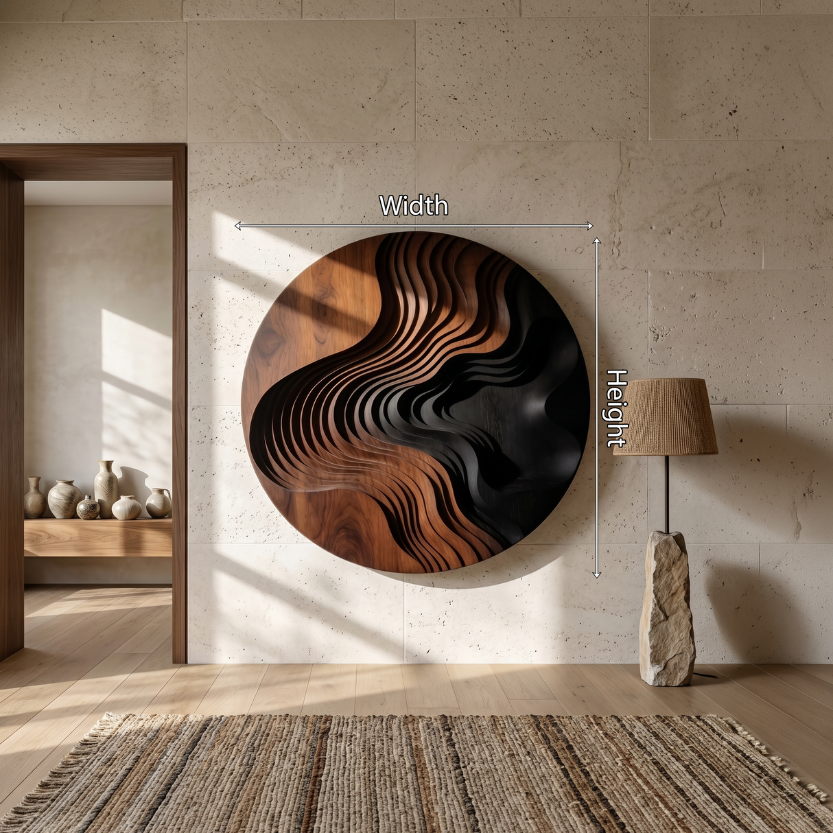 Organic Contour Wall Art For Lounge Interior