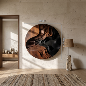 Organic Contour Wall Art For Lounge Interior
