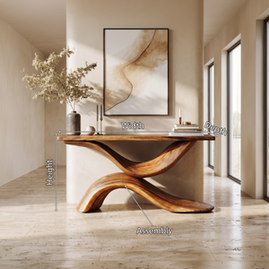 Handcrafted Live Edge Console Table Furniture Decor