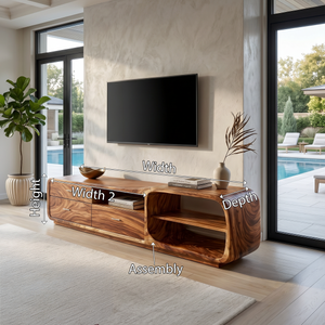 Curved Organic TV Stand Designer Residence