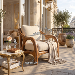 Modern Organic Wooden Armchair Grand Entryway