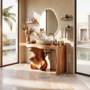 Mid Century Vanity For Organic Bathroom Interiors