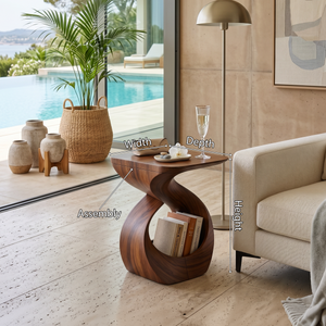 Contemporary Curved End Table For Apartment Interior Design