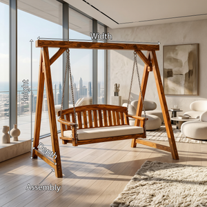 Modern Wooden Porch Swing Penthouse Living Space