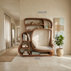 Minimalist Storage Bookcase For Modern Bedroom Interior