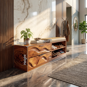 Japandi Shoe Storage Cabinet For Entryway Mudroom Nook Placement
