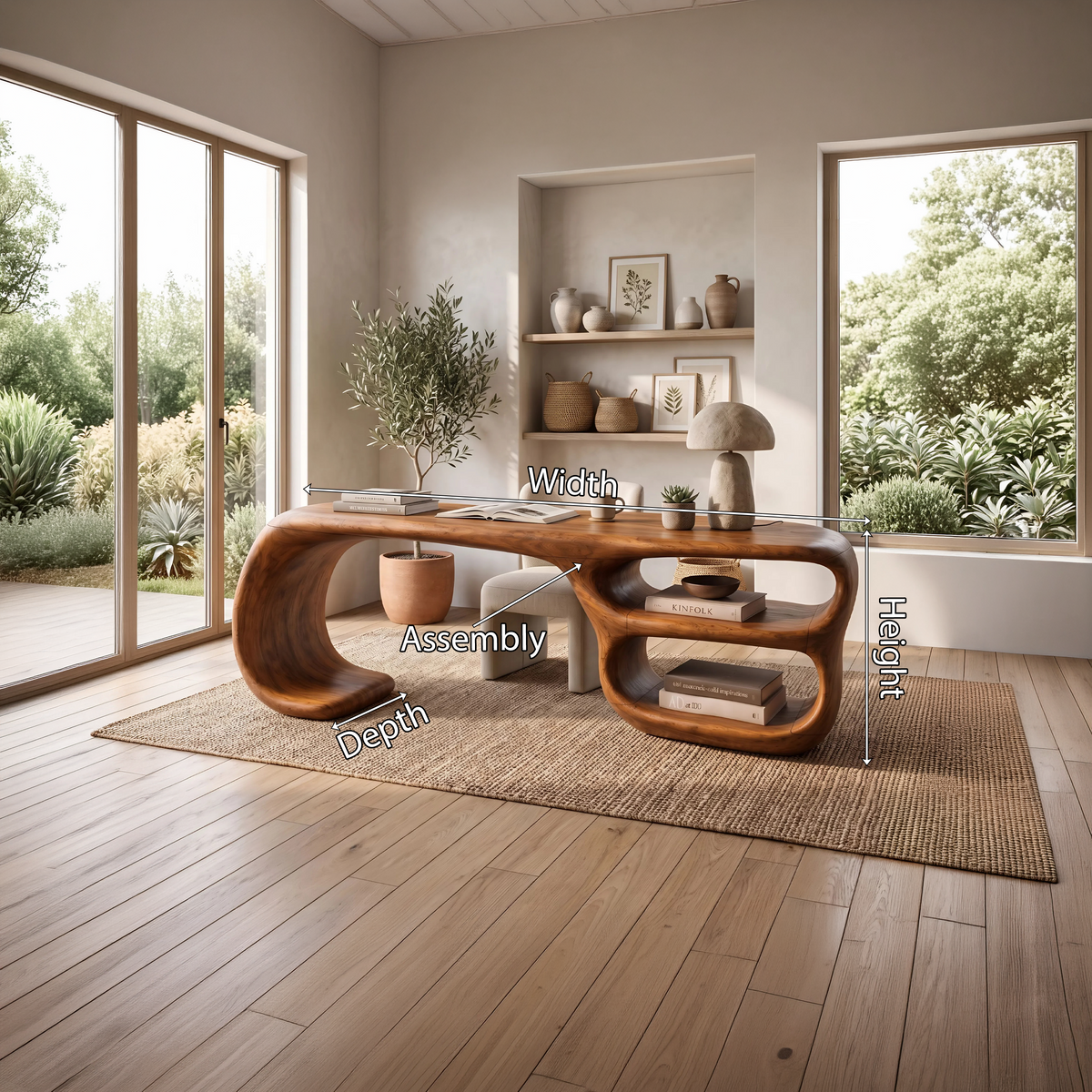 Contemporary Freeform Executive Desk Home Office Studio
