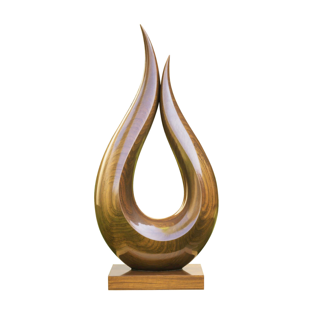 Handcrafted Solid Wood Abstract Decor Sculpture For Contemporary Interiors