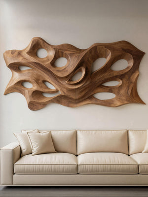 Organic Sculptural Wall Art Panel For Living Room