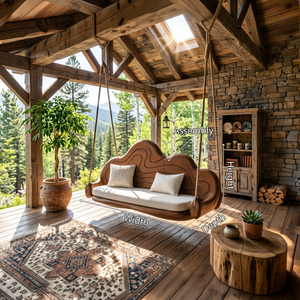 Scandinavian Sculptural Back Swing Open Lounge Interior Space