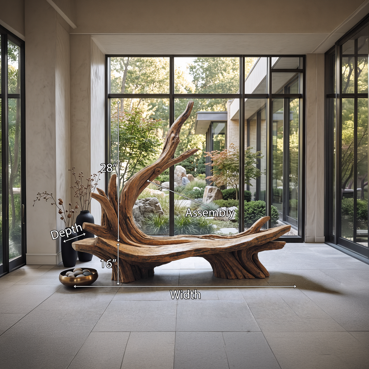 Handcrafted Live Edge Bench For Artistic Patio Designs