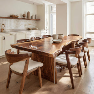 Organic Handcrafted Wooden Dining Table For Dining Room