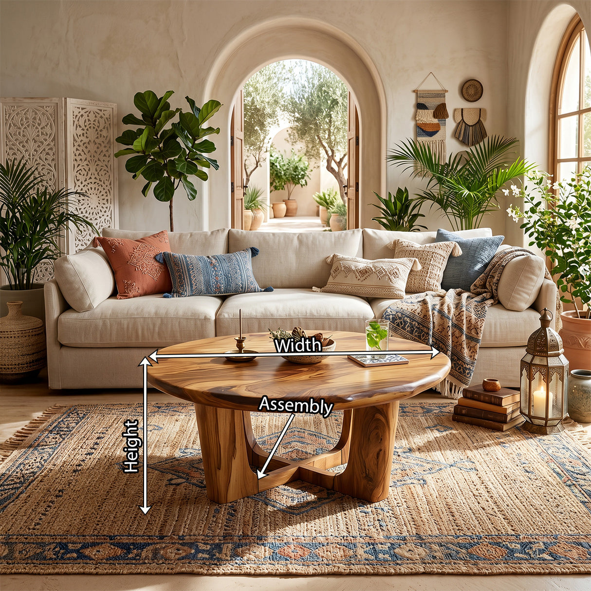 Modern Handcrafted Live Edge Low Table For Living Room Furniture Decor
