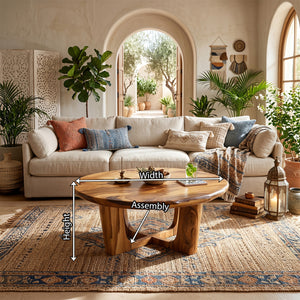 Modern Handcrafted Live Edge Low Table For Living Room Furniture Decor