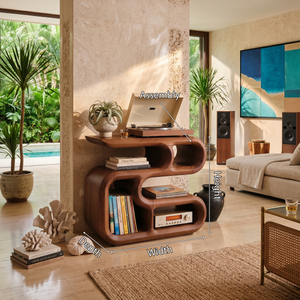 Minimalist Record Player Cabinet For Apartment Living Space