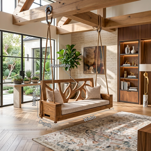 Scandinavian Branch Back Swing Sunroom Interior Lounge Space