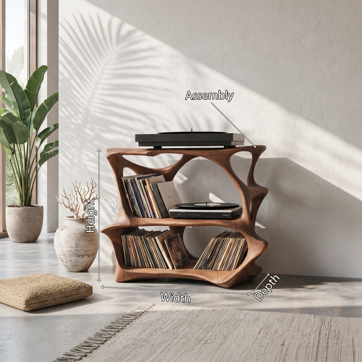 Farmhouse Wooden Media Stand Entryway Decor Charm