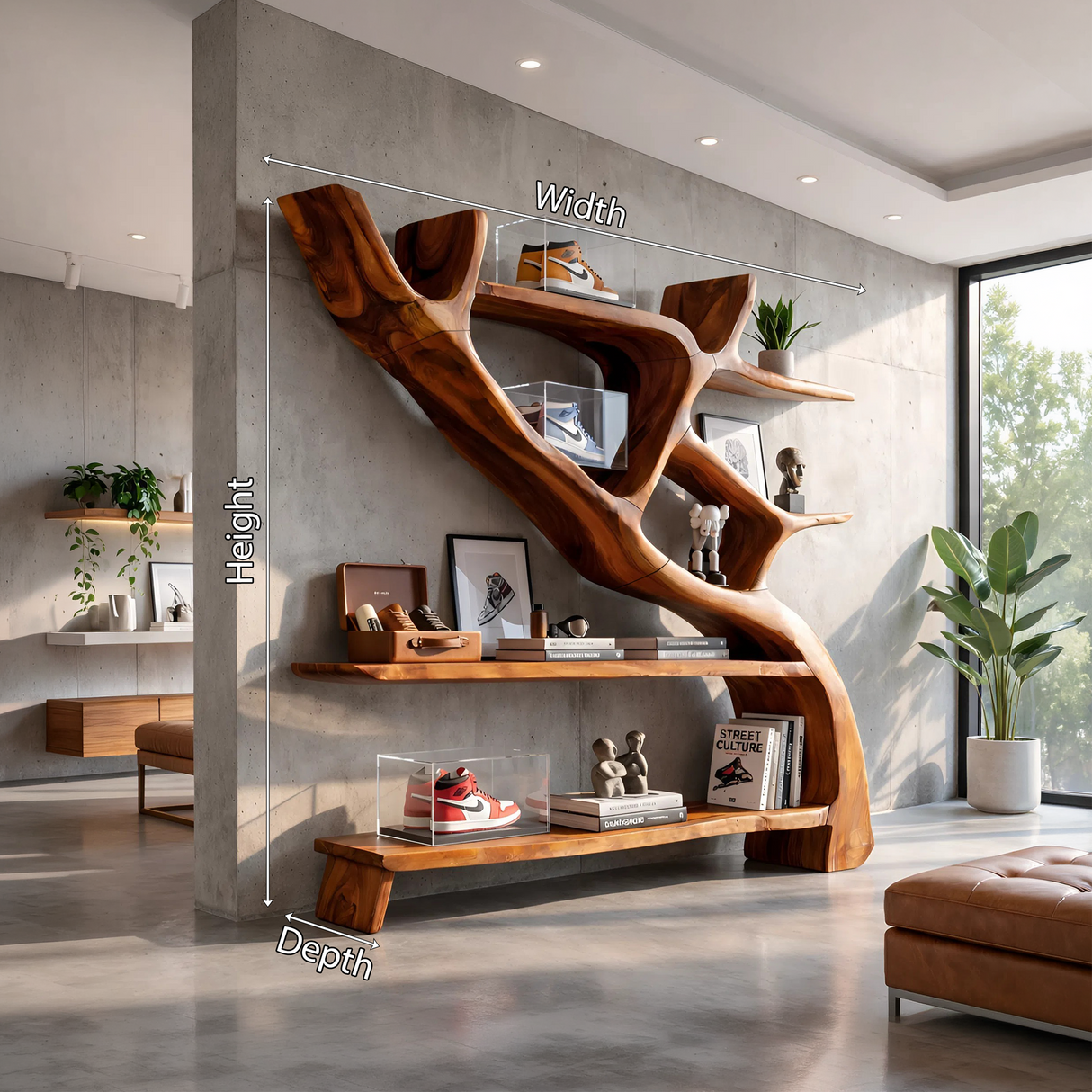 Scandinavian Artistic Bookshelf Storage Organizer For Study Room