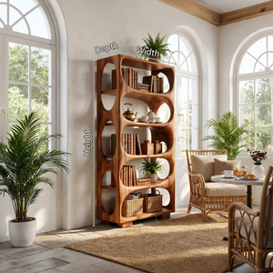 Minimalist Artistic Bookcase Storage Organizer For Bedroom Area