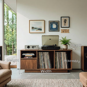 Contemporary Turntable Record Cabinet For Living Room