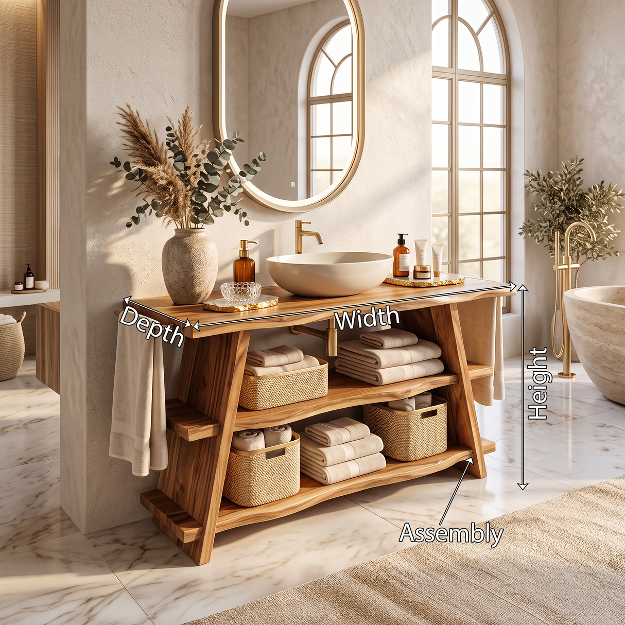Rustic Vanity With Drawer For Compact Bathroom Spaces