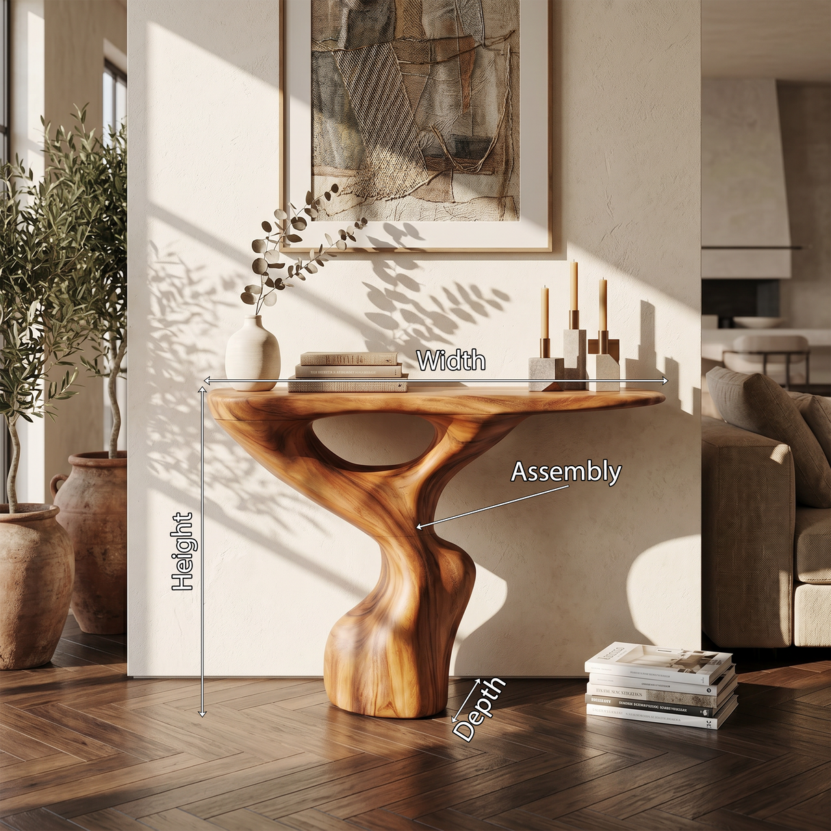Rustic Accent Table Entryway Design