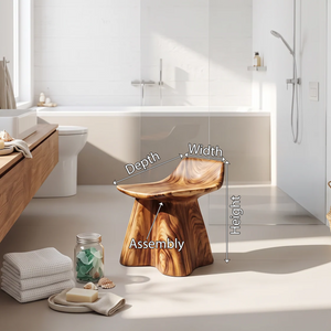 Farmhouse Shower Stool For Rustic Bathroom Interiors