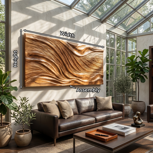 Modern Wall Art With Flowing Relief Design For Sunroom