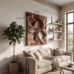 Contemporary Abstract Relief Wall Decor Panel For Home Office