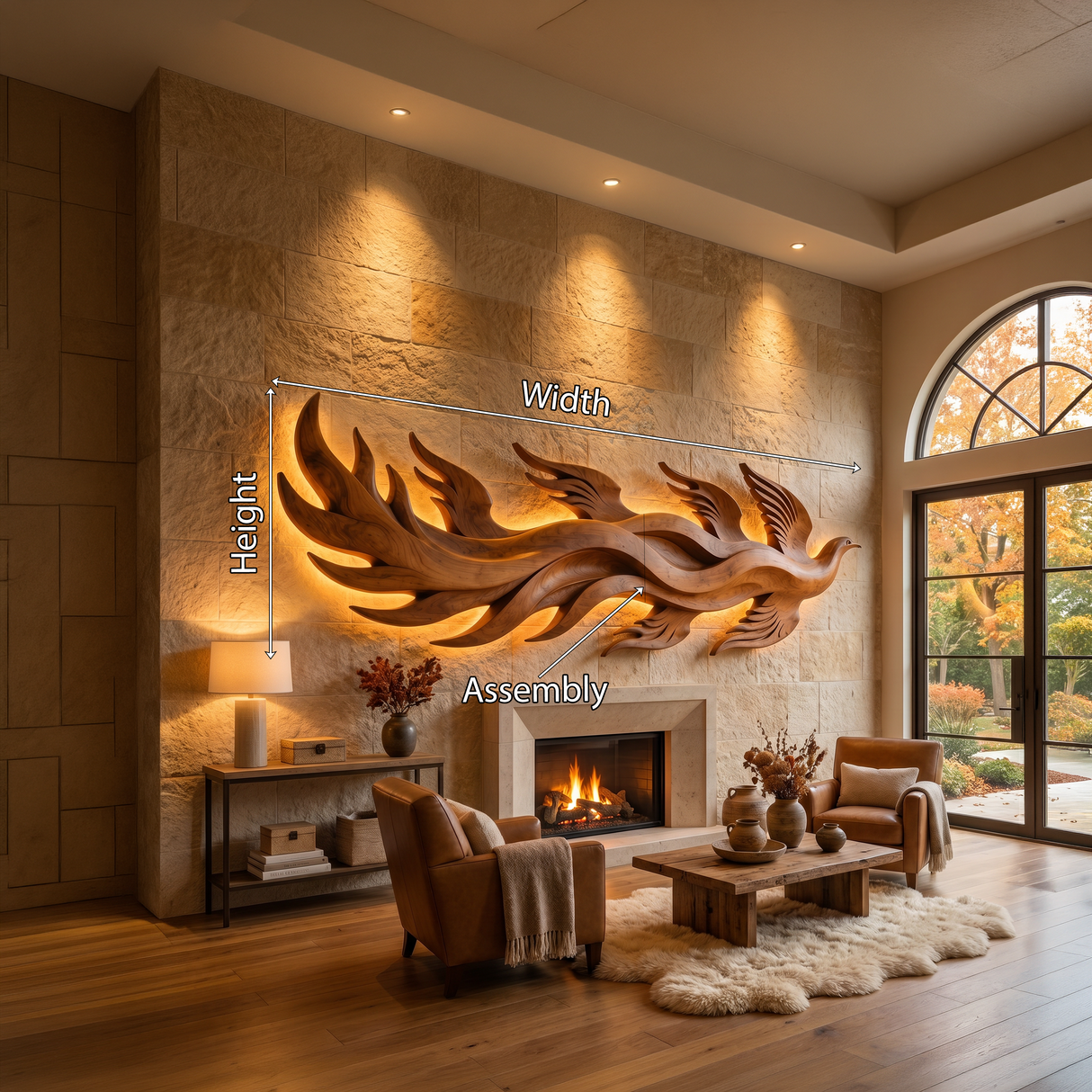 Minimalist Dimensional Wall Art For Luxury Suite Interior